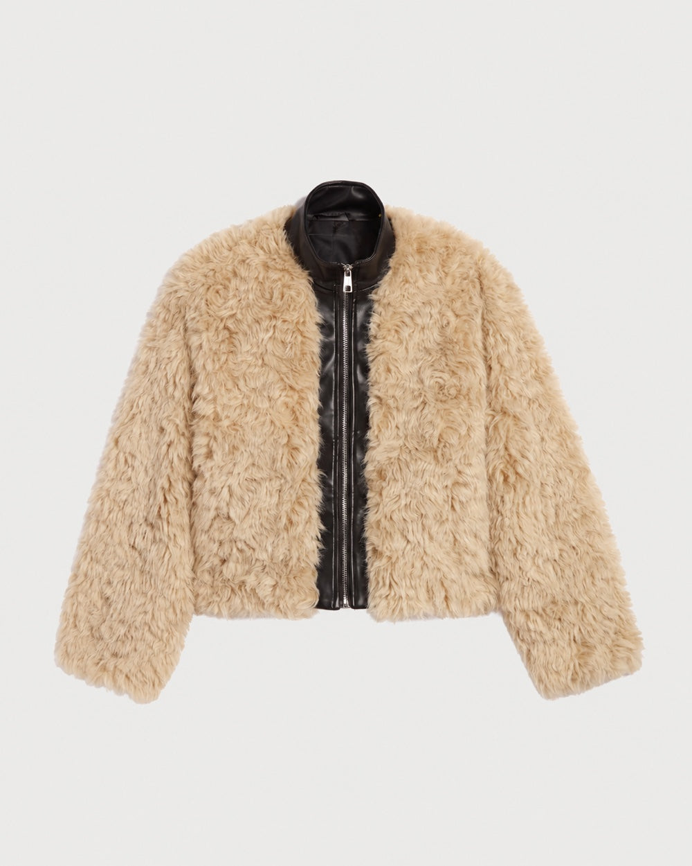 APPARIS Lillet Bomber in Noir/Bone shown off figure