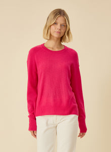 bright pink cashmere sweater for spring at west2westport.com