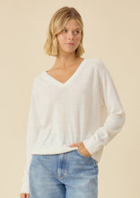 Load image into Gallery viewer, White linen vneck, available at west2westport.com