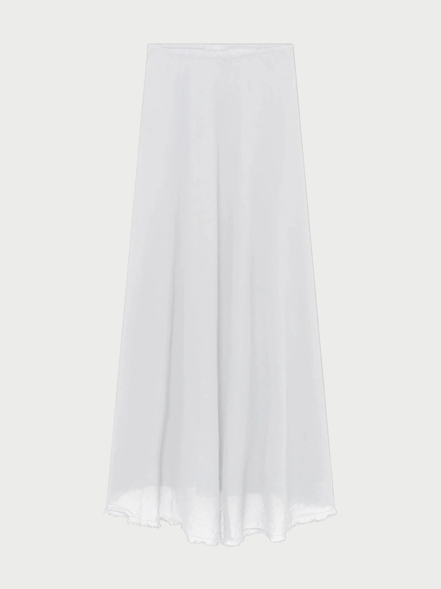 White skirt on a light gray background