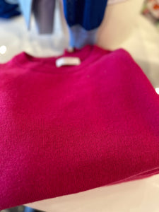 bright pink spring cashmere sweater at west2westport.com