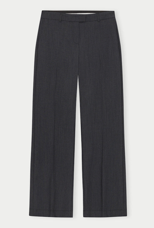 Navy pants on a white background