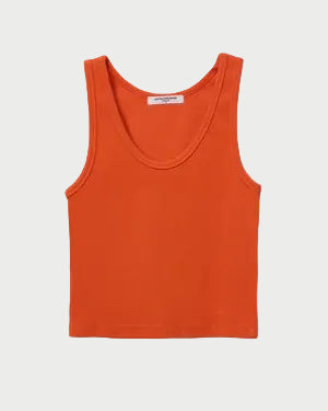 Orange tank top on a white background