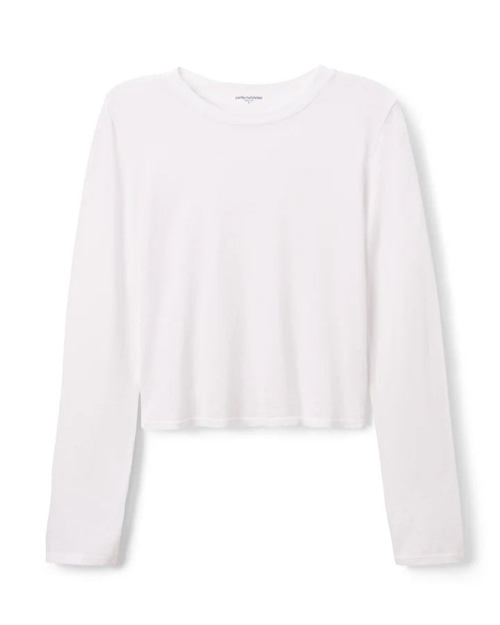 White long-sleeve top on a white background