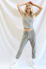 Load image into Gallery viewer, perfect white tee french terry jogger at westport ct boutique WEST