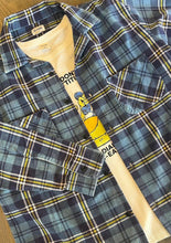 Load image into Gallery viewer, Re/Done Men&#39;s Blue Plaid Flannel Shirt - WEST2WESTPORT.com