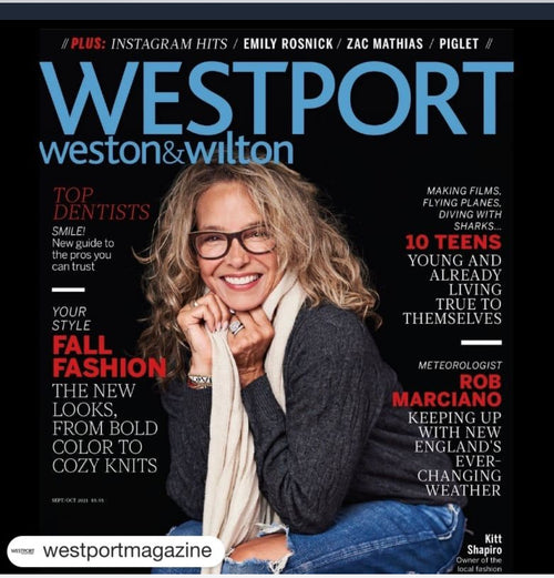 Westport Magazine cover featuring WEST Boutique owner Kitt Shapiro 