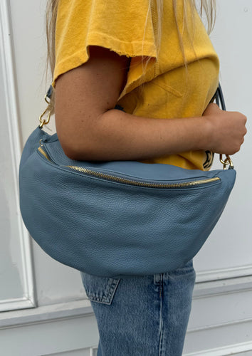 Large Crossbody in Blue, available at west2westport.com,