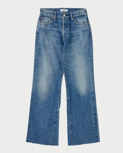 Blue jeans on a white background