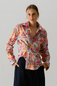floral cotton blouse for spring at west2westport.com