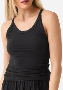 Perfect White Tee Black tank, available at west2westport.com