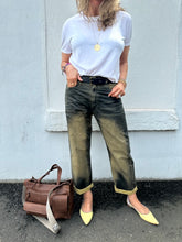 Load image into Gallery viewer, Henry Beguelin Bag, One Grey Day tee and r13 Boyfriend jeans, all available at west2westport.com
