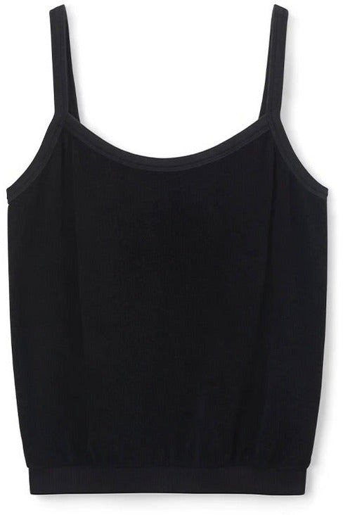 Marley Terry Tank in black, available at west2westport.com