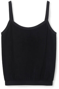 Marley Terry Tank in black, available at west2westport.com