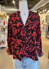 Load image into Gallery viewer, Red and Black Zadig &amp; Voltaire blouse, available at west2westport.com