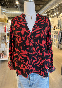 Red and Black Zadig & Voltaire blouse, available at west2westport.com