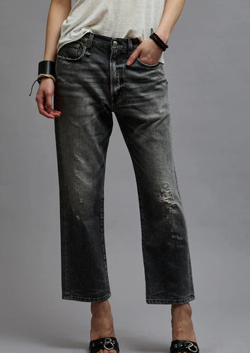 r13 boyfriend jeans in vintage grey at west2westport.com
