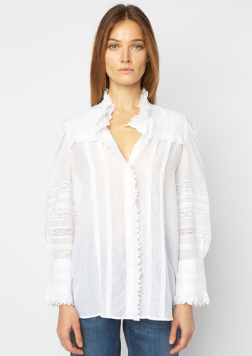 Zadig White Blouse, available at west2westport.com