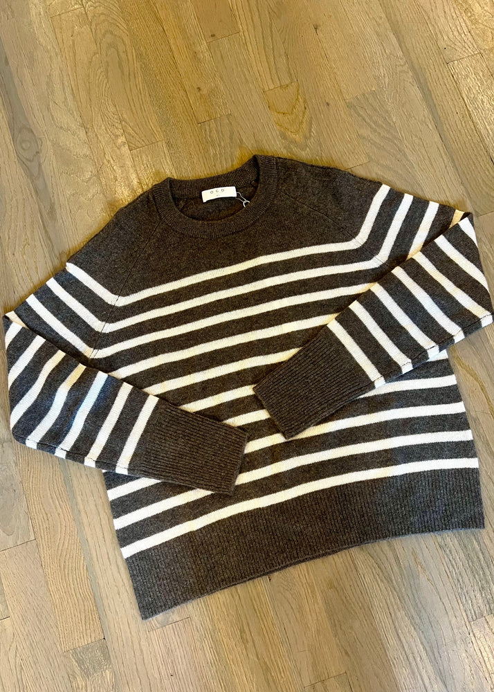 Cashmere Striped Sweater, available at west2westport.com