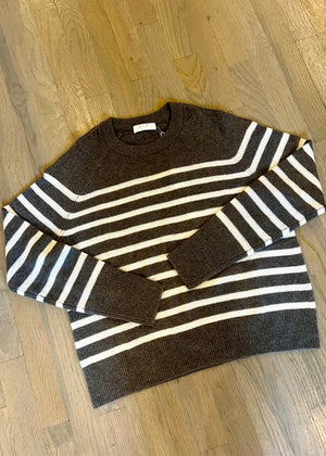 Cashmere Striped Sweater, available at west2westport.com