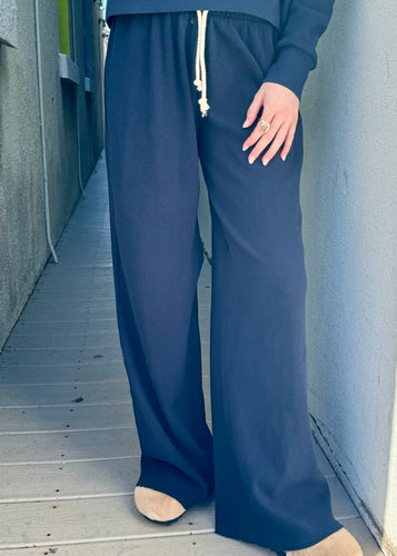 Lounge Pant in navy, available at west2westport.com