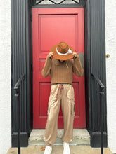 Load image into Gallery viewer, metallic cargo pants and cotton cable knit sweater at westport ct boutique WEST
