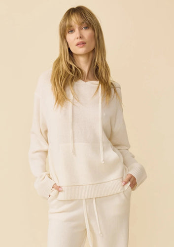 Cashmere Ivory Hoodie, available at west2westport.com