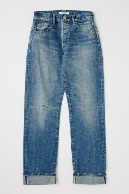 Blue jeans on a white background