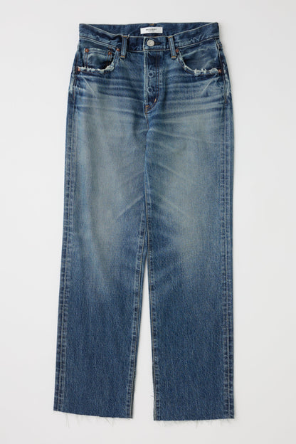 Pair of blue jeans on a white background