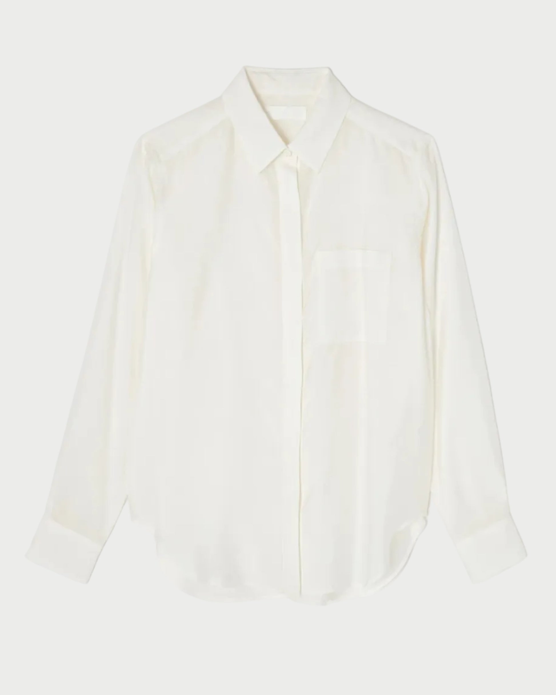 White blouse on a light gray background