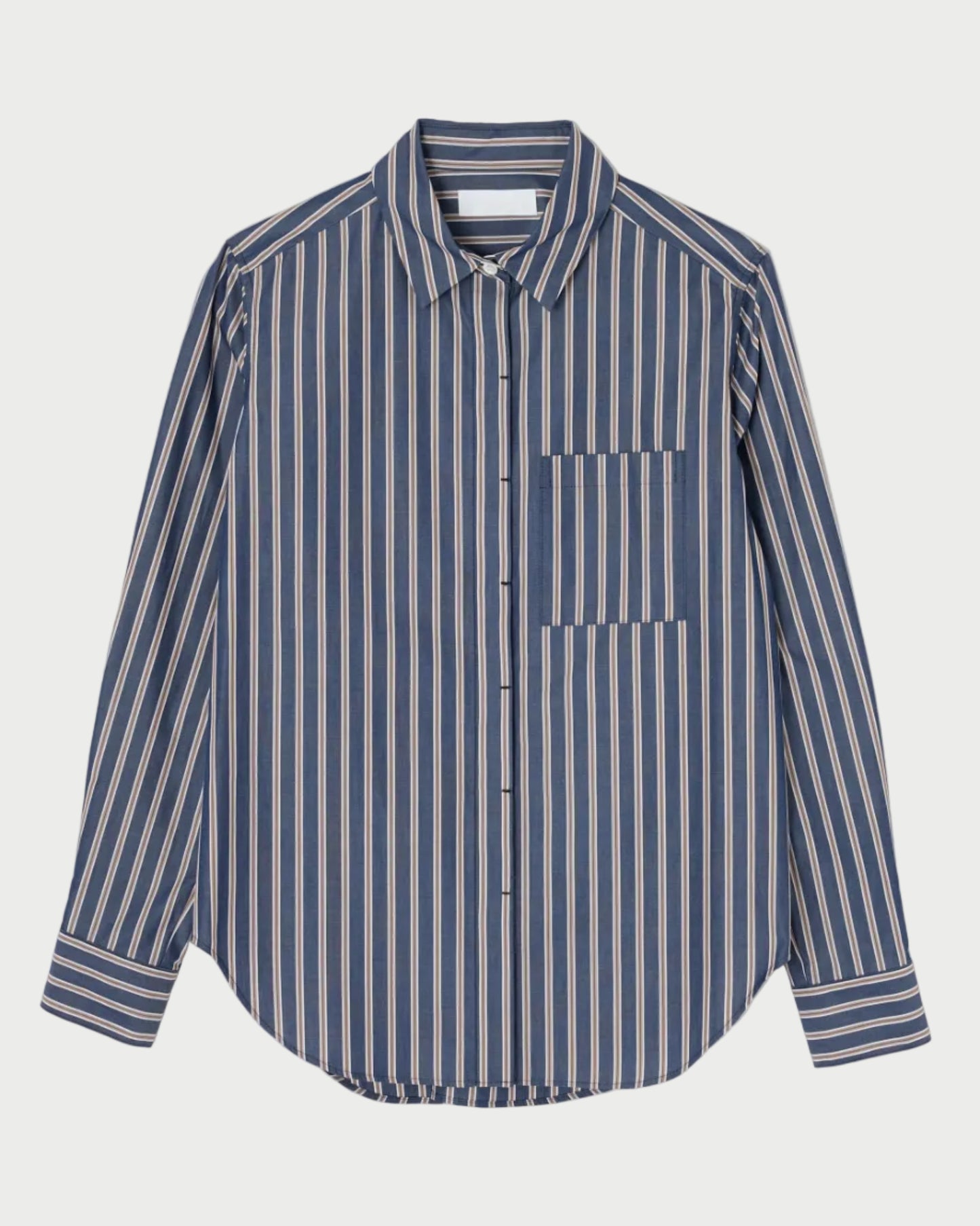 Striped shirt on a light gray background