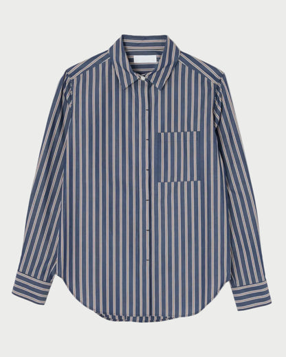Striped shirt on a light gray background