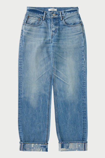 Blue jeans on a white background