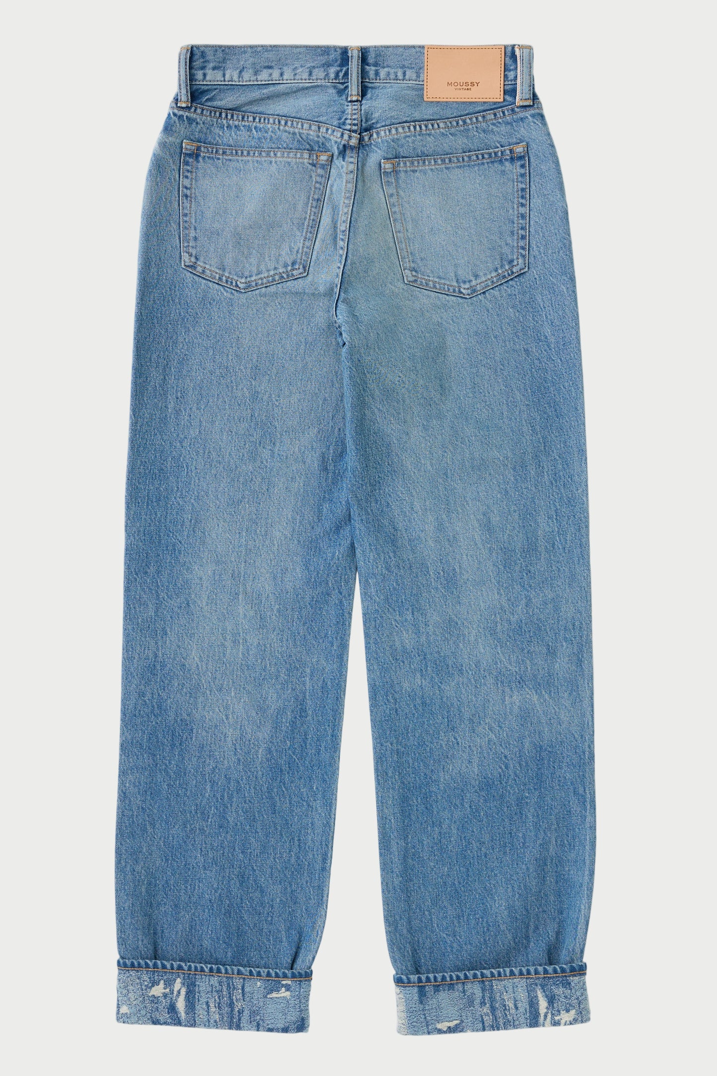 Blue jeans on a white background