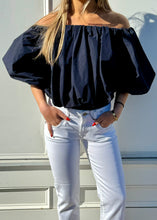 Load image into Gallery viewer, essentiel antwerp navy body suit with moussy jeans at west2westport.com