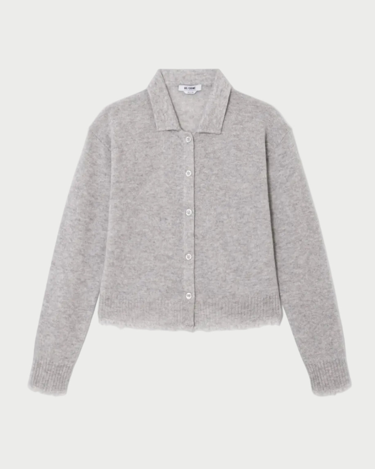 Gray cardigan on a white background