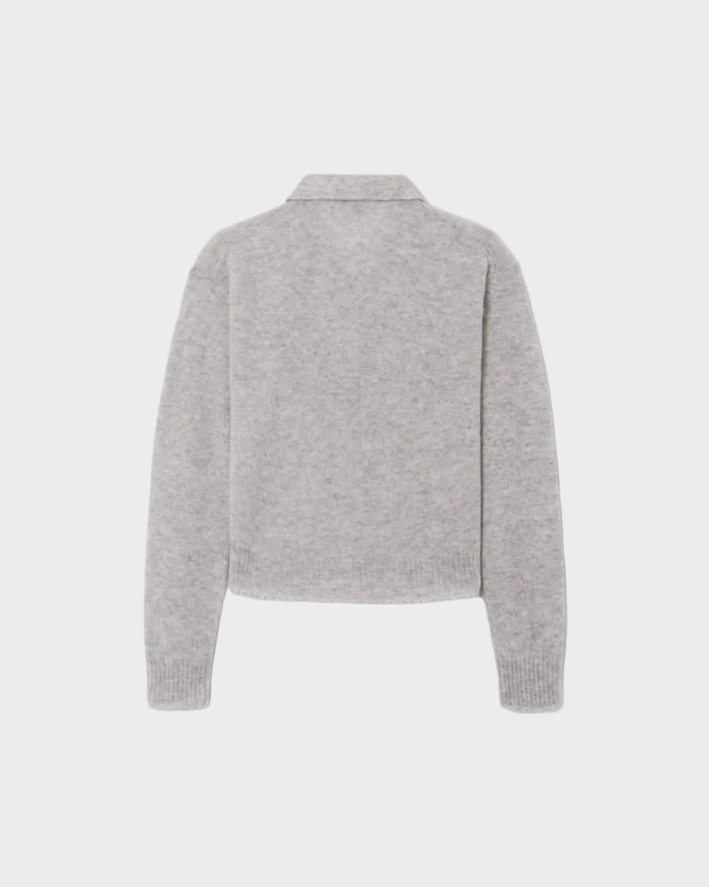 Gray sweater on a white background