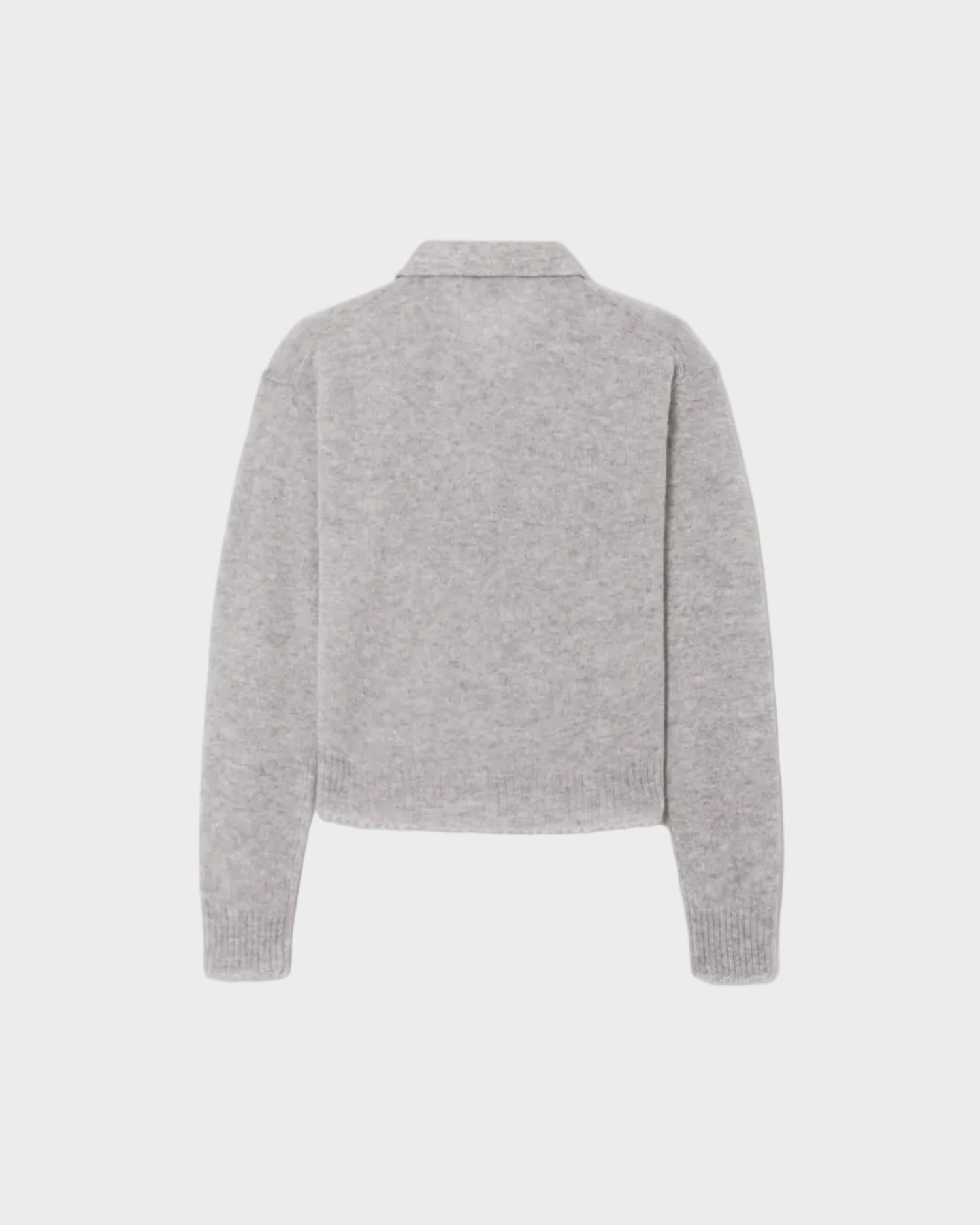 Gray sweater on a white background
