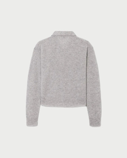 Gray sweater on a white background