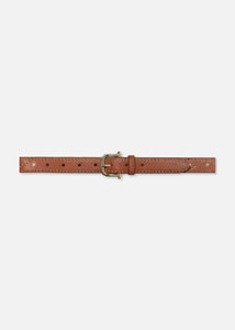 Tan belt, available at west2westport.com