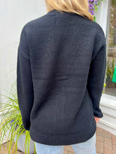 Load image into Gallery viewer, Black front button cardigan, available at west2westport.com