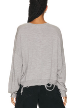 Load image into Gallery viewer, Back of the Distressed R13 pullover, available at west2westport.com