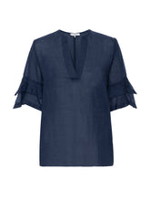 Load image into Gallery viewer, frame Ramie tiered blouse at west2westport.com