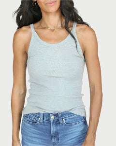 Heather Grey Perfect White Tee Tank, available at west2westport.com