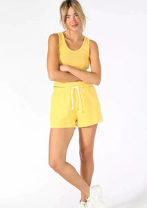 Yellow Aruba PWT shorts, available at west2westport.com