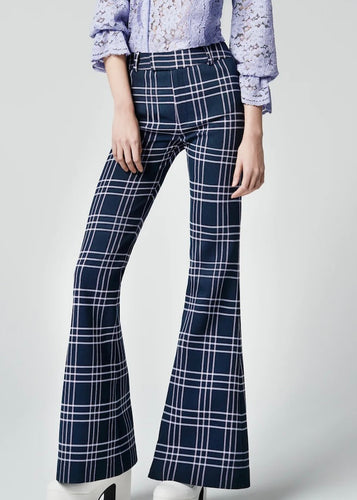 Bootcut Plaid Pants, available at west2westport.com