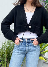 Load image into Gallery viewer, Black Brazeau Tricot coat, available at west2westport.com