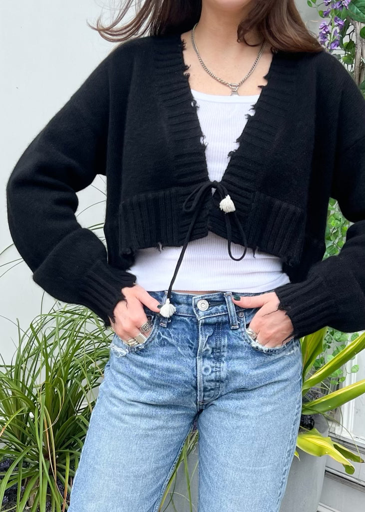 Black Brazeau Tricot coat, available at west2westport.com