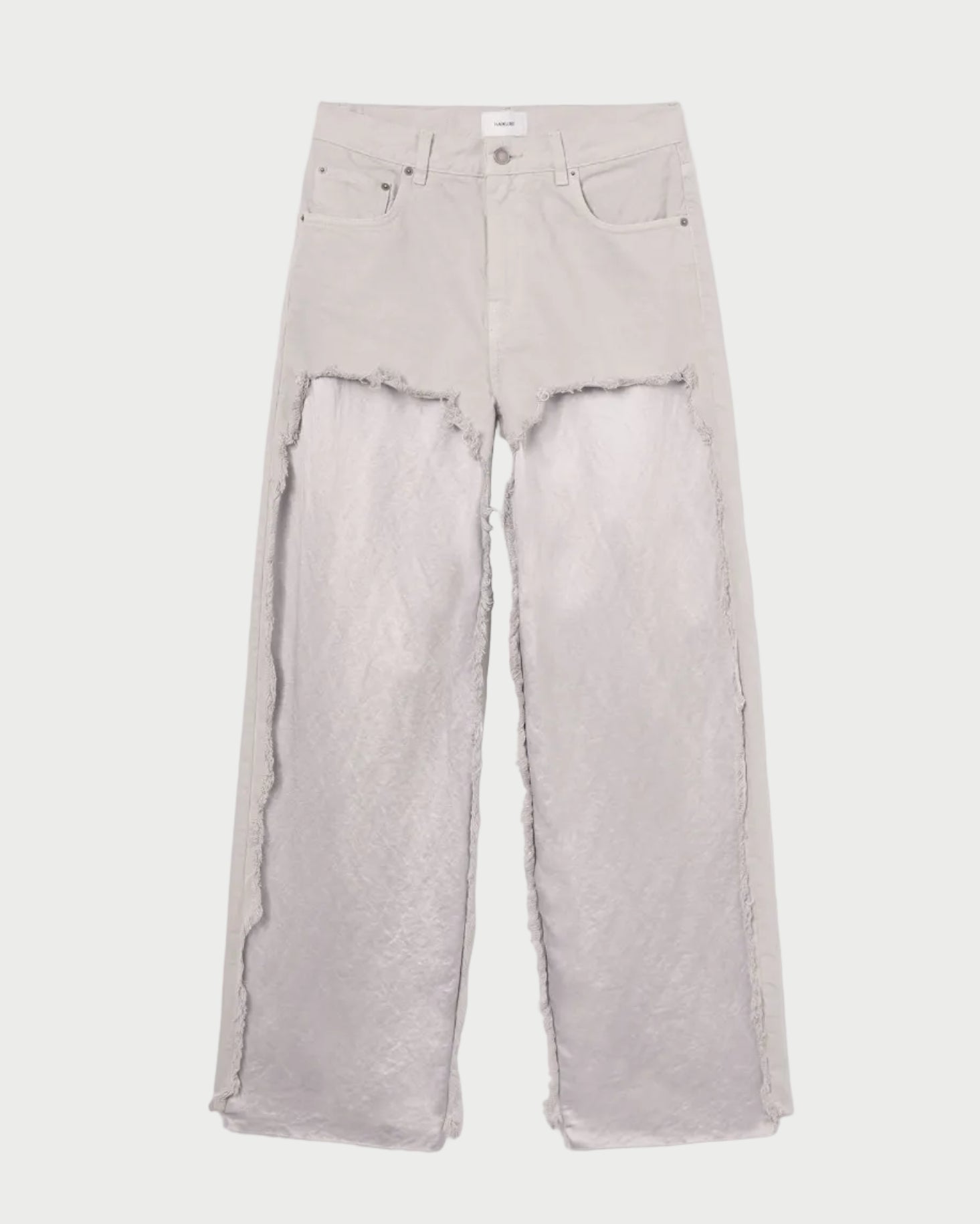 Light gray jeans on a white background