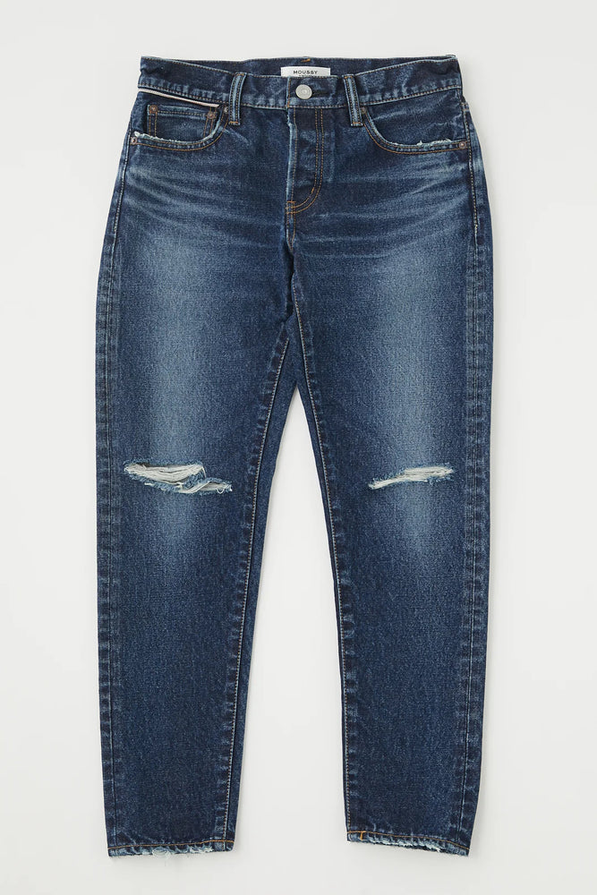 
            
                Load image into Gallery viewer, Rosemead Tapered jeans with knee slits, available at west2westport.com
            
        